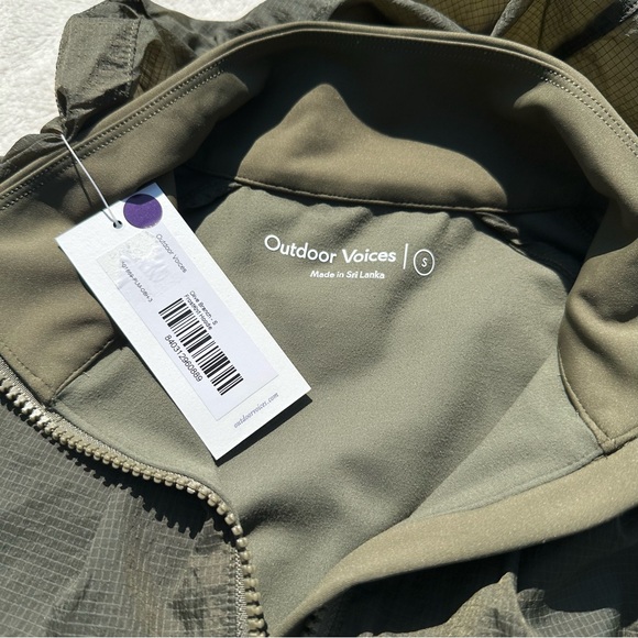 NWT Outdoor Voices FrostKnit Hooded Green Running Jacket - Picture 13 of 16